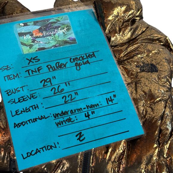 The North Face Women's Holladown Cropped Puffer Jackets XS Metallic Copper Down - Picture 13 of 13